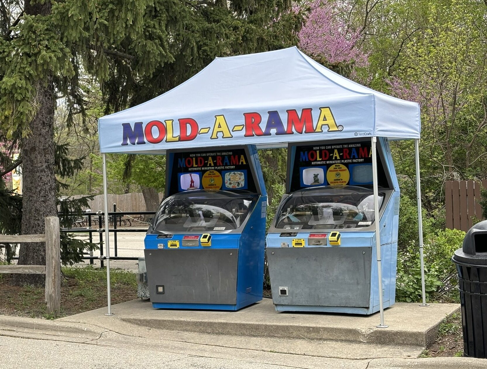 Pair of Mold-A-Rama Machines under tent.